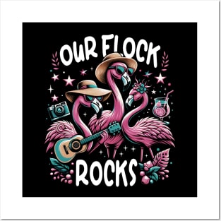 Graceful Guardians Flamingo Majesty, Ideal Tee for Nature Admirers Posters and Art